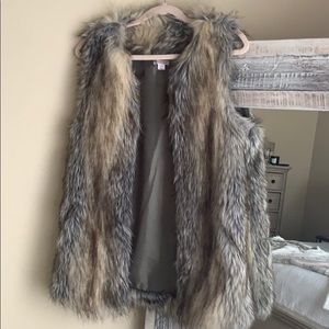 Faux fur vest